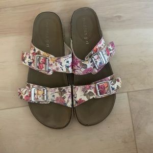 Madden girl flower print sandals size 7.5